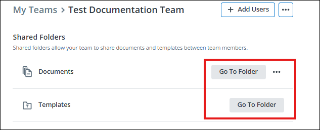 Share Folders for Documents and Templates